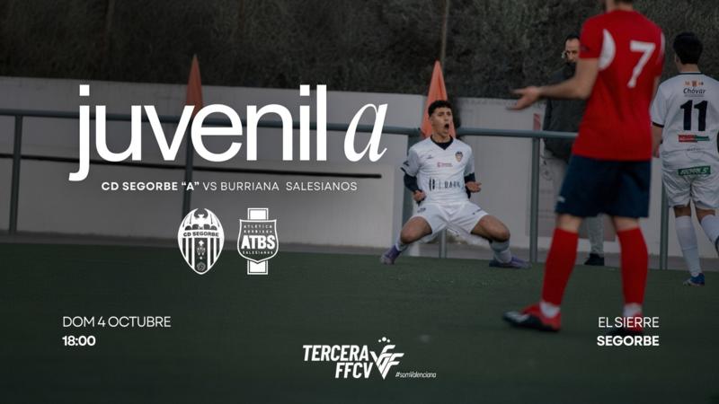 El Juvenil A del CD Segorbe recibe al Atlético Burriana-Salesianos en El Sisterre