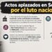 Actos aplazados en Segorbe por el luto nacional