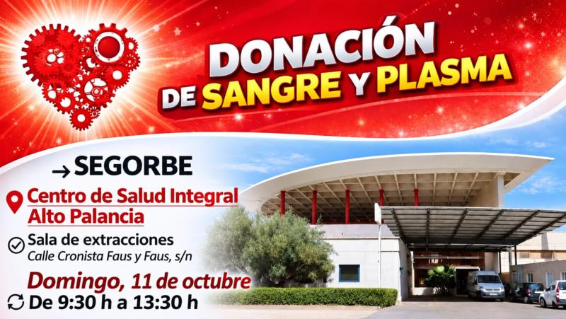 Segorbe celebra el domingo una nueva jornada de donación de sangre