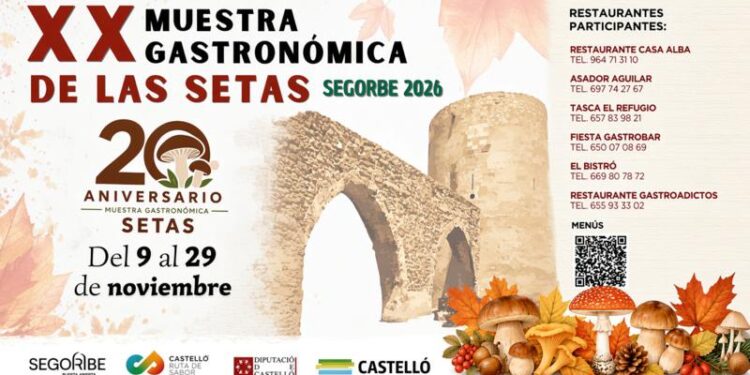 Segorbe celebra en noviembre la XX Muestra Gastronómica de las Setas