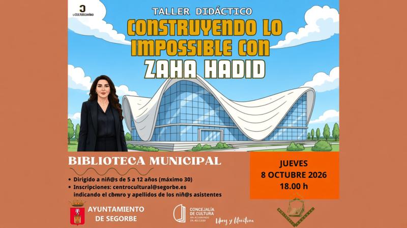 La Biblioteca Municipal de Segorbe acoge este jueves el taller infantil «Construyendo lo imposible con Zaha Hadid»