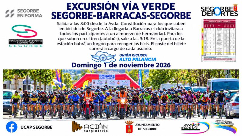 La UCAP despide la temporada 2026 con su tradicional excursión por la Vía Verde hasta Barracas