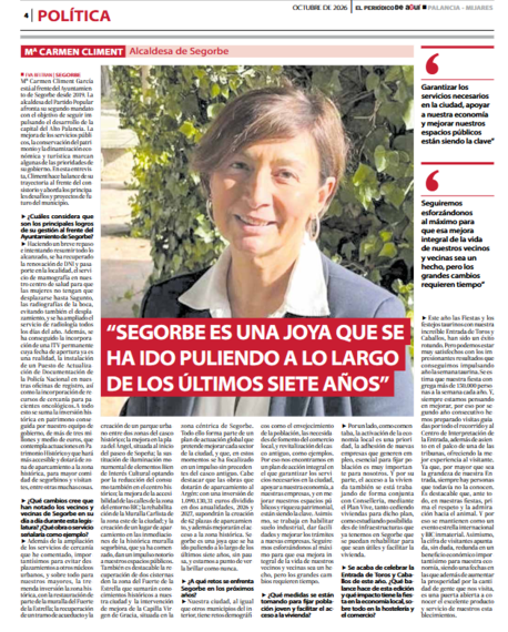 “SEGORBE ES UNA JOYA QUE SE HA IDO PULIENDO A LO LARGO DE LOS ÚLTIMOS SIETE AÑOS”
